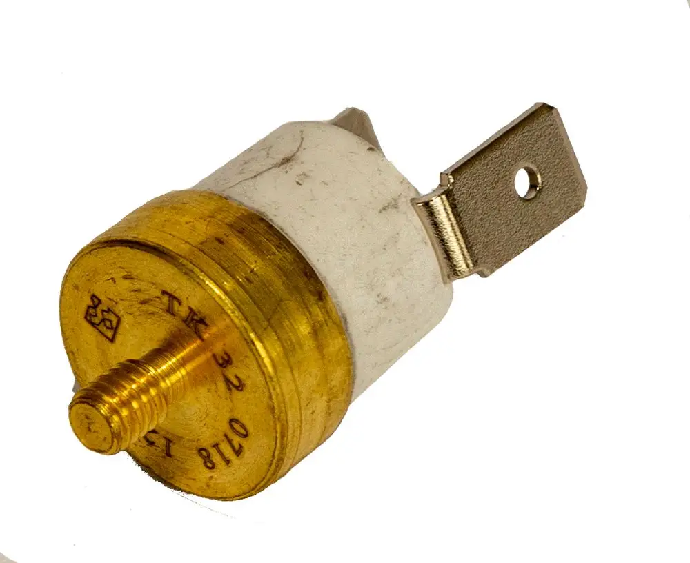 Einschraubfühler mit goldenem Gehäuse und einem Anschluss, geeignet für DAIKIN Anwendungen. Der Sensor hat eine metallische Befestigung für die Montage.